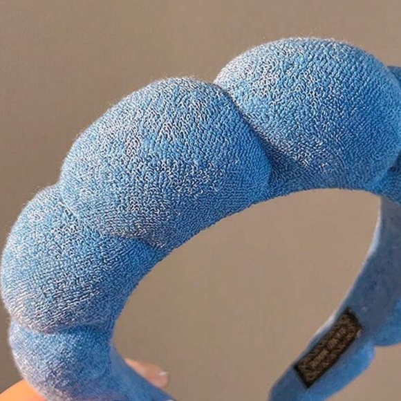 3pcs Women's Thick Fuzzy headbands light blue/ brown combo 3 pack NTW - Picture 4 of 16